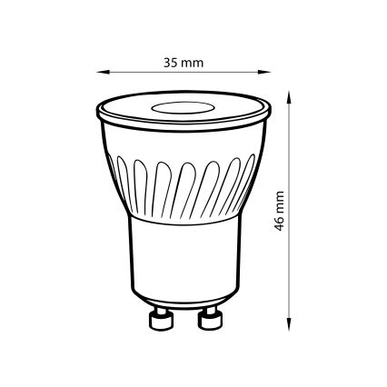 BRILAGI - LED keraamiline pirn GU10-MR11/5W/230V 4000K must