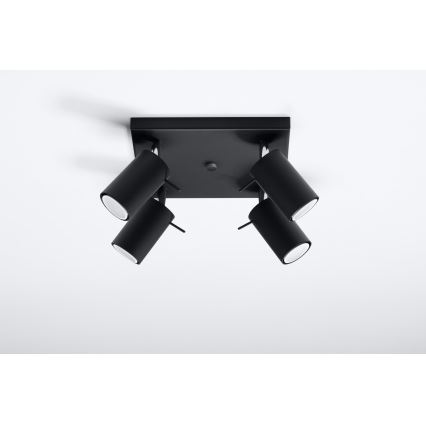 Brilagi -  LED Kohtvalgusti ASMUS 4xGU10/7W/230V must