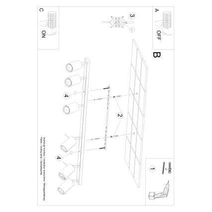 Brilagi -  LED Kohtvalgusti ASMUS 6xGU10/7W/230V must