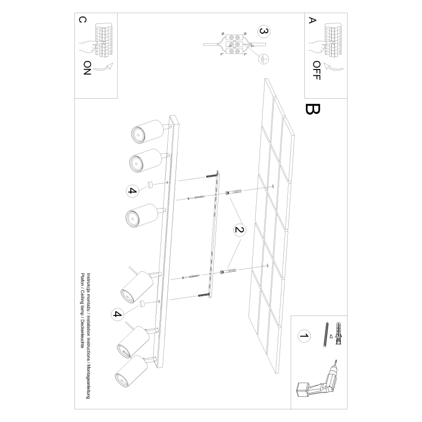 Brilagi -  LED Kohtvalgusti ASMUS 6xGU10/7W/230V valge