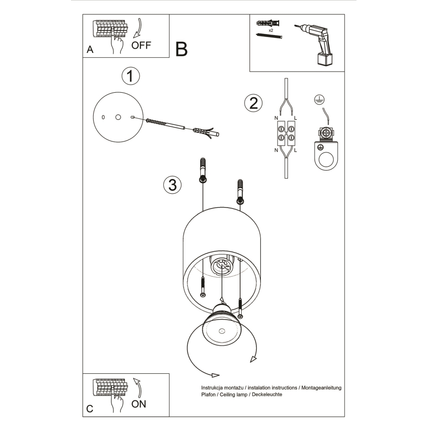 Brilagi -  LED Kohtvalgusti FRIDA 1xGU10/7W/230V must