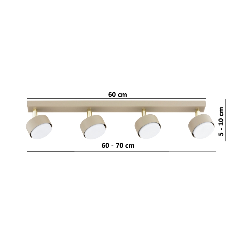 Brilagi - LED kohtvalgusti MONO 4xGX53/12W/230V beež