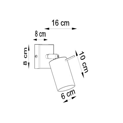 Brilagi -  LED Kohtvalgusti seinale ASMUS 1xGU10/7W/230V must