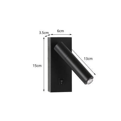Brilagi - LED Kohtvalgusti seinale MAYA 1xG9/7W/230V must