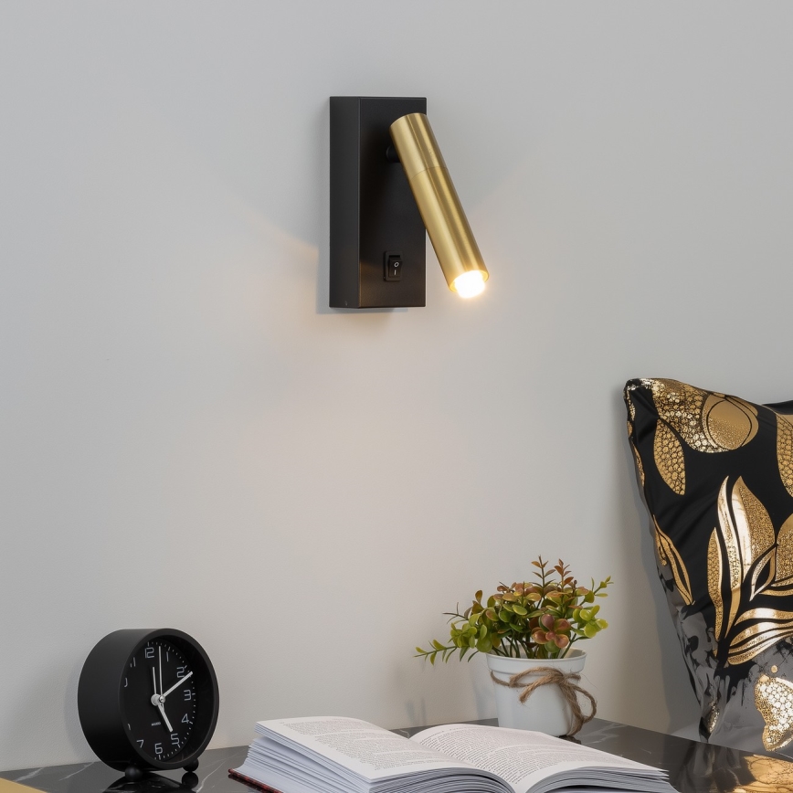 Brilagi - LED Kohtvalgusti seinale MAYA 1xG9/7W/230V must/kuldne