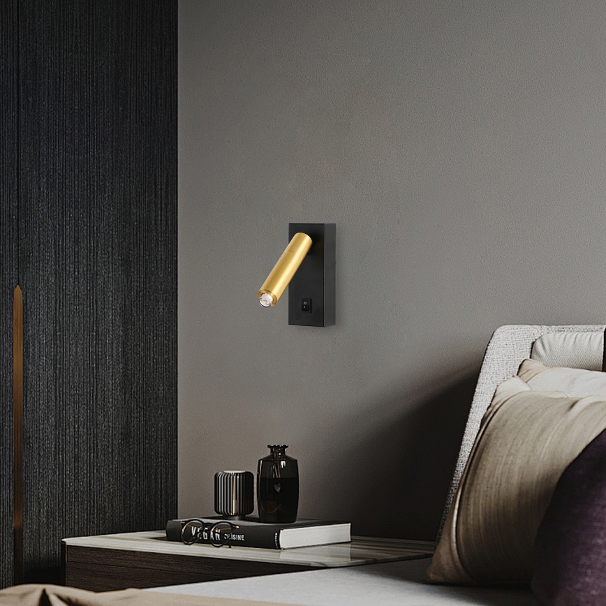 Brilagi - LED Kohtvalgusti seinale MAYA 1xG9/7W/230V must/kuldne