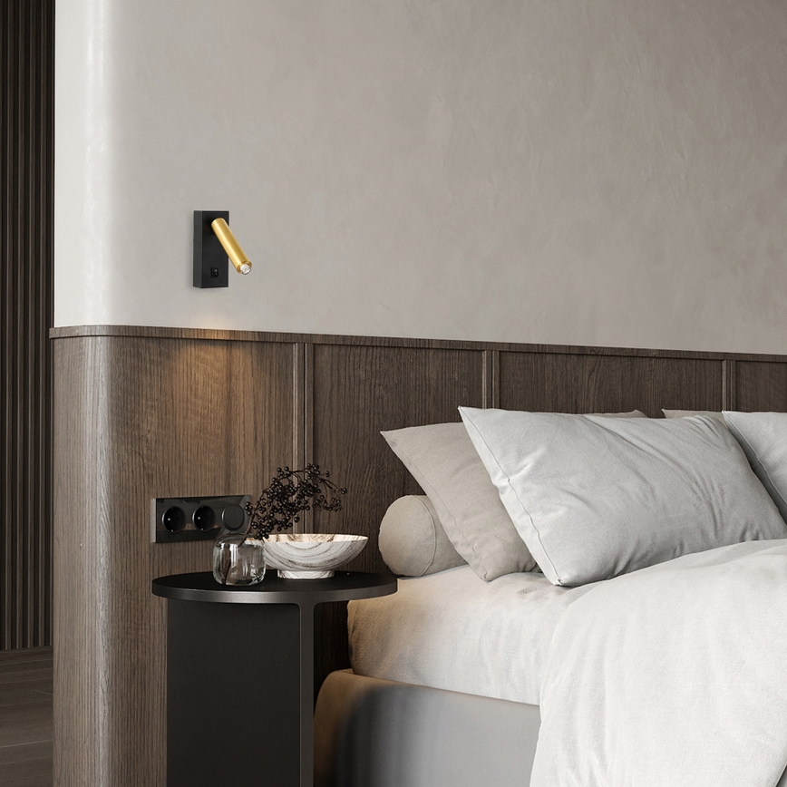 Brilagi - LED Kohtvalgusti seinale MAYA 1xG9/7W/230V must/kuldne