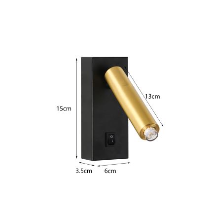 Brilagi - LED Kohtvalgusti seinale MAYA 1xG9/7W/230V must/kuldne