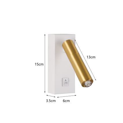 Brilagi - LED Kohtvalgusti seinale MAYA 1xG9/7W/230V valge/kuldne