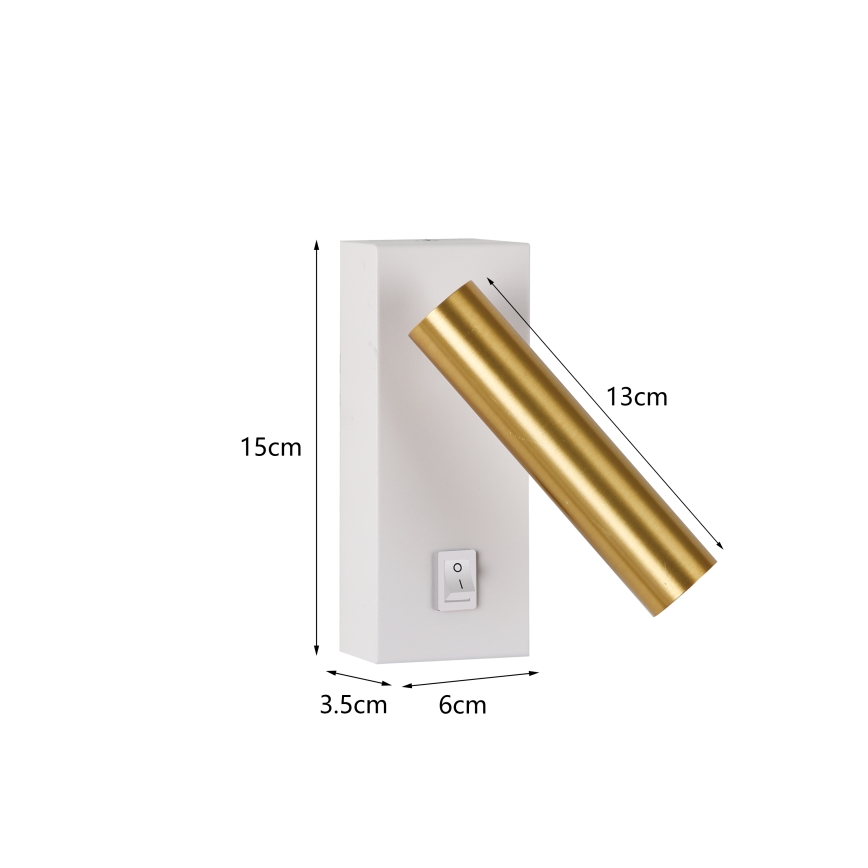 Brilagi - LED Kohtvalgusti seinale MAYA LED/3W/230V 4000K valge/kuldne