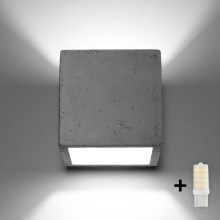 Brilagi -  LED Kohtvalgusti seinale MURO 1xG9/3,5W/230V betoon