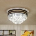 Brilagi - LED-kristall-laelamp VELURE 5xE14/40W/230V läbimõõt 46 cm must