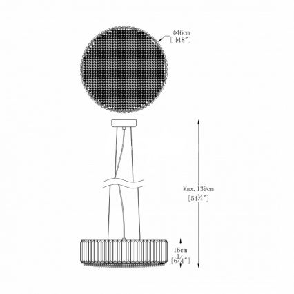 BRILAGI - LED-kristall-lühter kaabliga GLAMOUR 5xG9/42W/230V