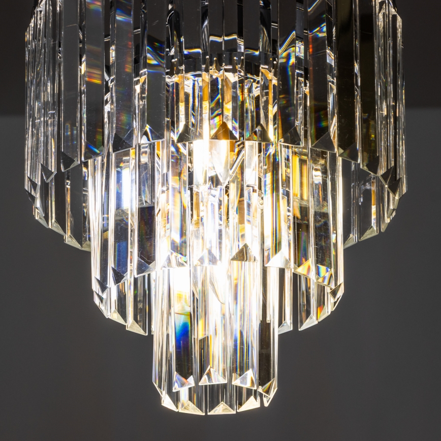 Brilagi - LED Kristall-lühter MOZART 4xE14/40W/230V läikiv kroom