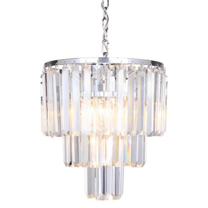 Brilagi - LED Kristall-lühter MOZART 4xE14/40W/230V läikiv kroom