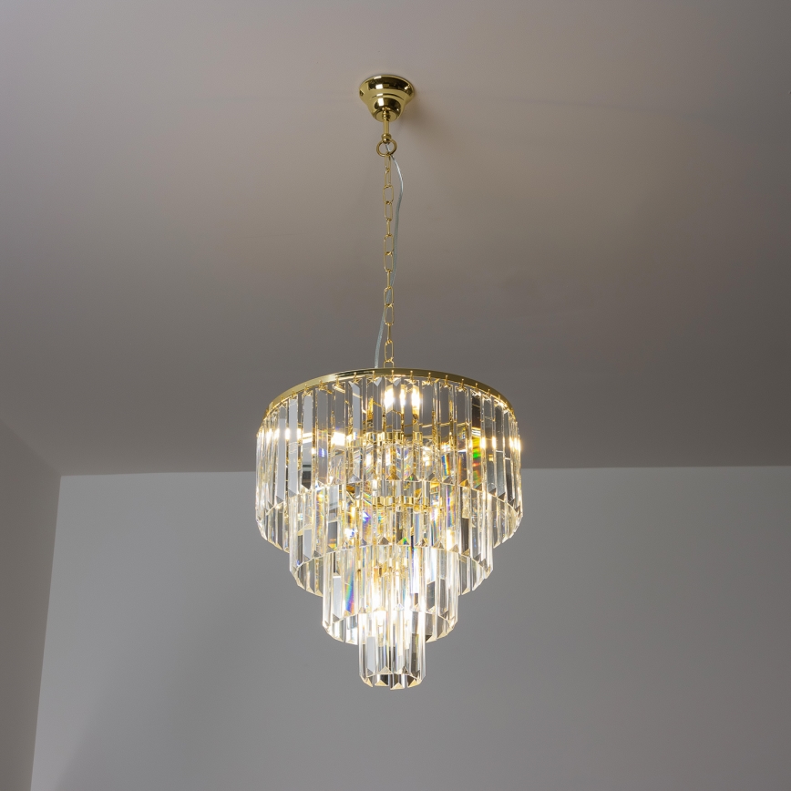 Brilagi - LED Kristall-lühter MOZART 5xE14/40W/230V kuldne