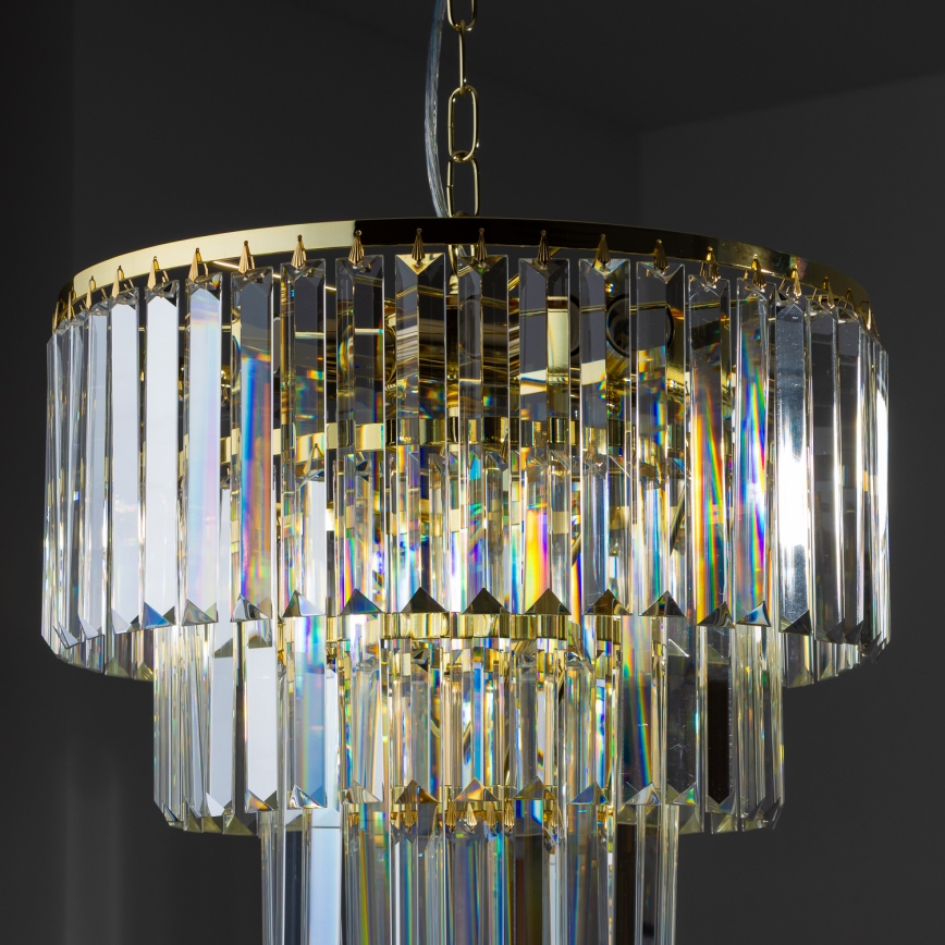 Brilagi - LED Kristall-lühter MOZART 5xE14/40W/230V kuldne