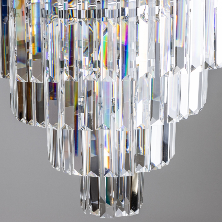 Brilagi - LED Kristall-lühter MOZART 5xE14/40W/230V läikiv kroom