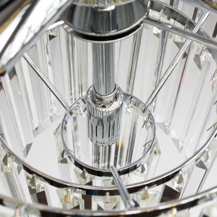Brilagi - LED Kristall-lühter MOZART 5xE14/40W/230V läikiv kroom