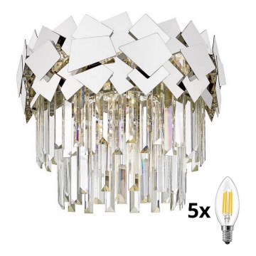 Brilagi - LED Kristallist laevalgusti MIRAGE 5xE14/40W/230V