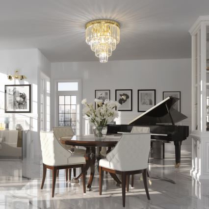 Brilagi - LED Kristallist laevalgusti MOZART 5xE14/40W/230V kuldne