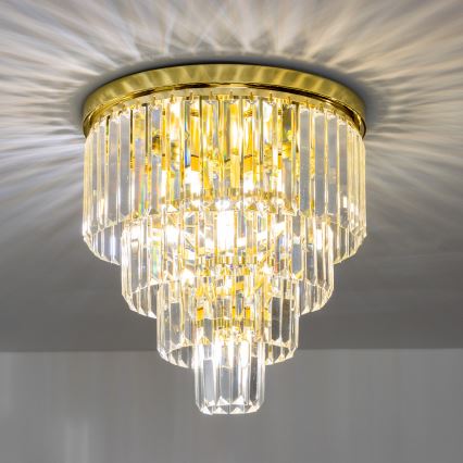 Brilagi - LED Kristallist laevalgusti MOZART 5xE14/40W/230V kuldne