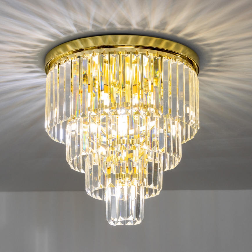 Brilagi - LED Kristallist laevalgusti MOZART 5xE14/40W/230V kuldne