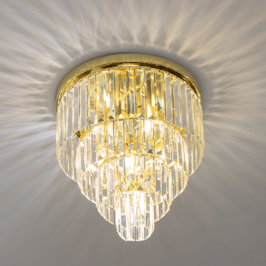 Brilagi - LED Kristallist laevalgusti MOZART 5xE14/40W/230V kuldne