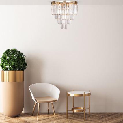 Brilagi - LED Kristallist laevalgusti MOZART 5xE14/40W/230V kuldne