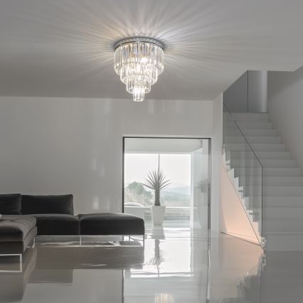 Brilagi - LED Kristallist laevalgusti MOZART 5xE14/40W/230V läikiv kroom