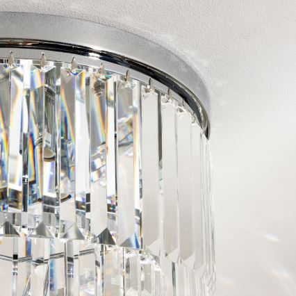 Brilagi - LED Kristallist laevalgusti MOZART 5xE14/40W/230V läikiv kroom