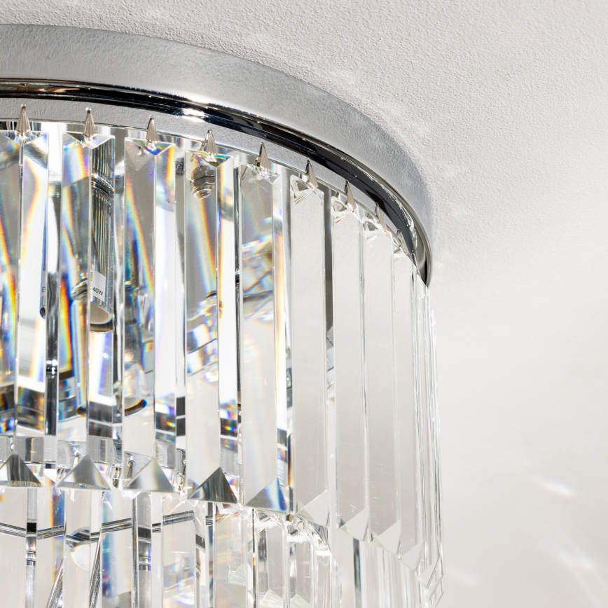 Brilagi - LED Kristallist laevalgusti MOZART 5xE14/40W/230V läikiv kroom