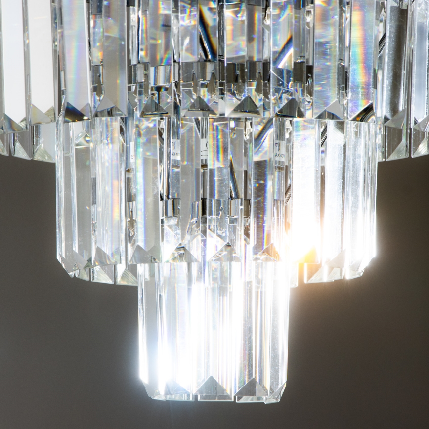 Brilagi - LED Kristallist laevalgusti MOZART 5xE14/40W/230V läikiv kroom