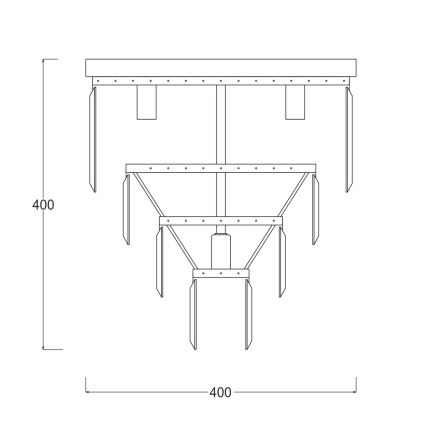 Brilagi - LED Kristallist laevalgusti MOZART 5xE14/40W/230V läikiv kroom