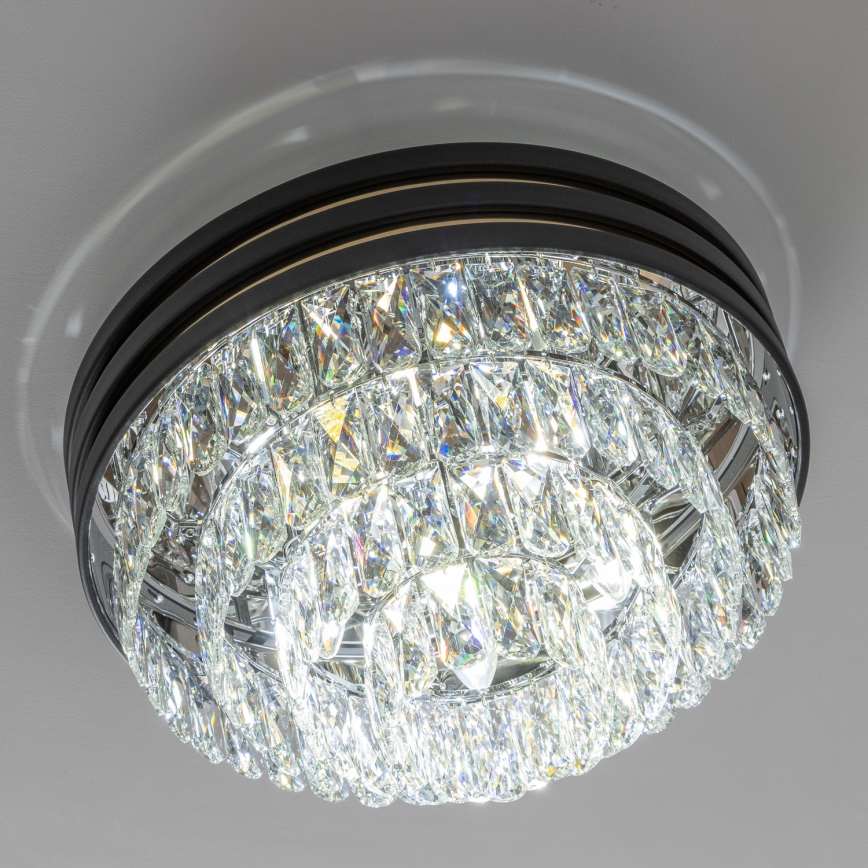 Brilagi - LED Kristallist laevalgusti VELURE 5xE14/40W/230V must