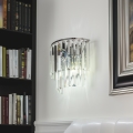 Brilagi - LED Kristallist seinavalgusti MOZART 2xE14/40W/230V läikiv kroom