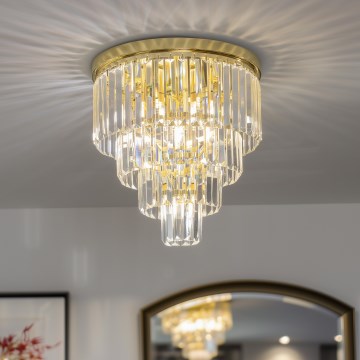 Brilagi - LED kristalllaelamp MOZART 5xE14/40W/230V läbimõõt 40 cm kuldne