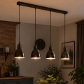 Brilagi - LED-kroonlühter riputuskaabliga RIDDY 4xE27/60W/230V vaskne/patina