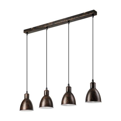 Brilagi - LED-kroonlühter riputuskaabliga RIDDY 4xE27/60W/230V vaskne/patina