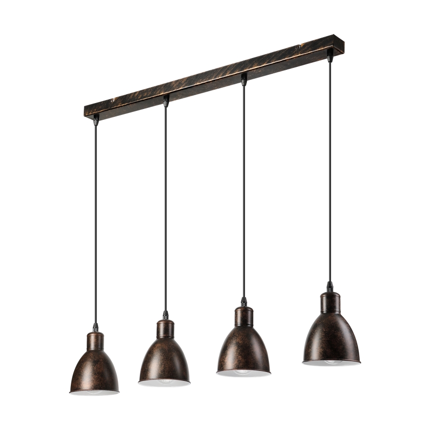 Brilagi - LED-kroonlühter riputuskaabliga RIDDY 4xE27/60W/230V vaskne/patina