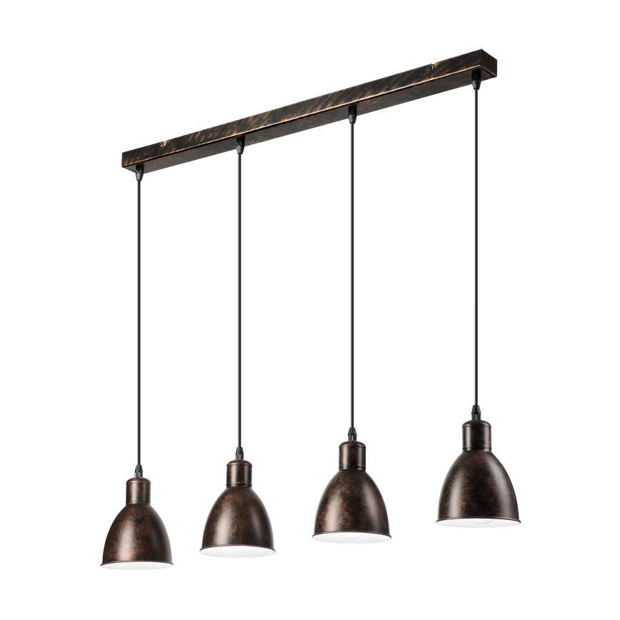 Brilagi - LED-kroonlühter riputuskaabliga RIDDY 4xE27/60W/230V vaskne/patina