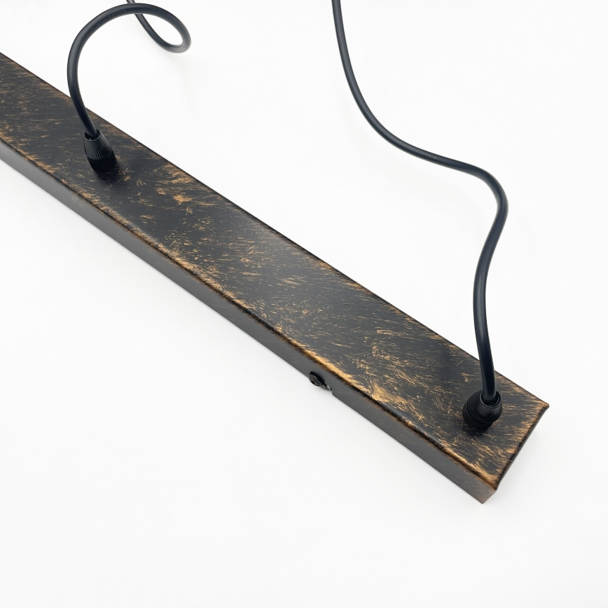 Brilagi - LED-kroonlühter riputuskaabliga RIDDY 4xE27/60W/230V vaskne/patina