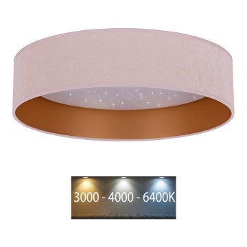 Brilagi - LED La4evalgusti VELVET STAR LED/24W/230V d. 40 cm 3000K/4000K/6400K roosa/kuldne