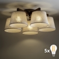 BRILAGI - LED lae külge kinnitatav lühter LATTE 5xE27/15W/230V mänd/kreem