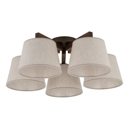 BRILAGI - LED lae külge kinnitatav lühter LATTE 5xE27/15W/230V mänd/kreem