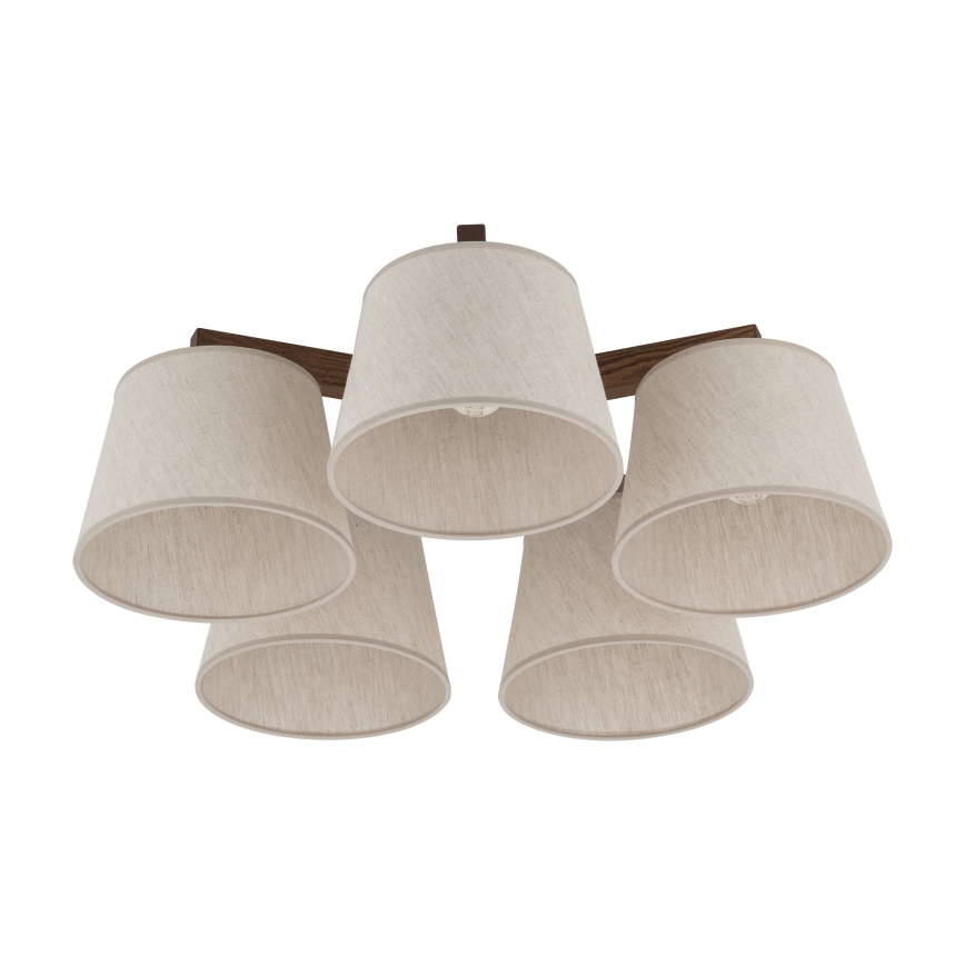 BRILAGI - LED lae külge kinnitatav lühter LATTE 5xE27/15W/230V mänd/kreem