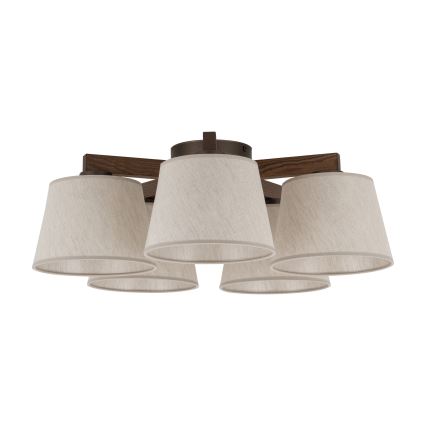 BRILAGI - LED lae külge kinnitatav lühter LATTE 5xE27/15W/230V mänd/kreem