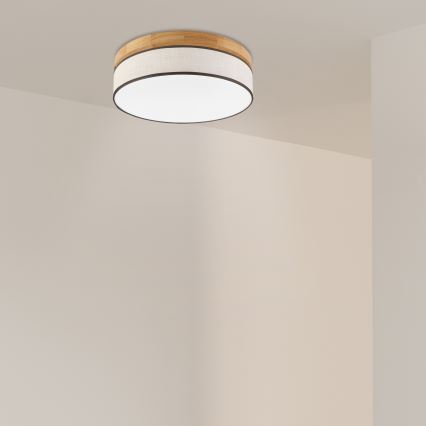 Brilagi - LED-laekattav valgusti BELLADONNA LED/36W/230V läbimõõt 40 cm kreem/ tamm
