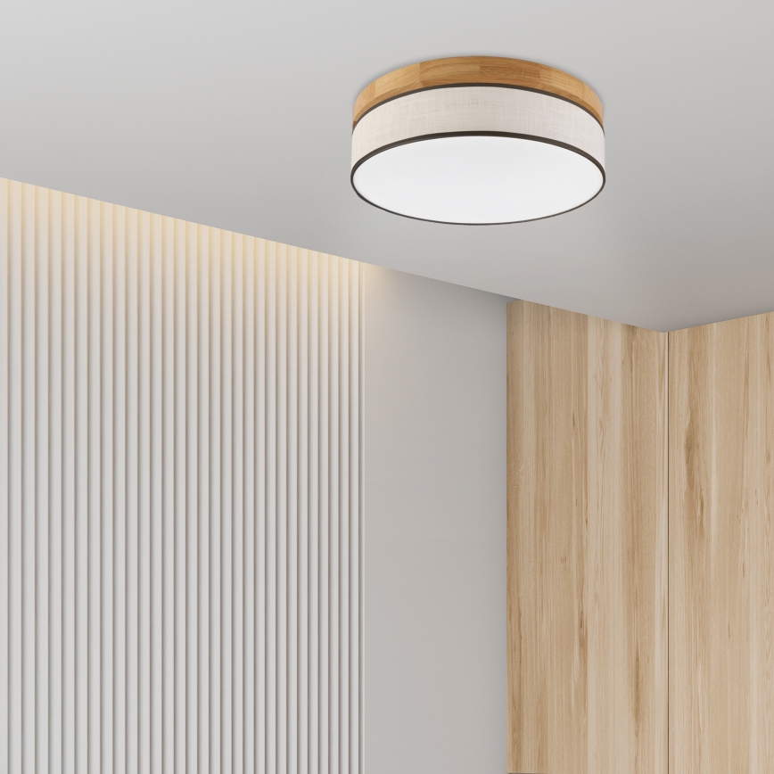 Brilagi - LED-laekattav valgusti BELLADONNA LED/36W/230V läbimõõt 40 cm kreem/ tamm