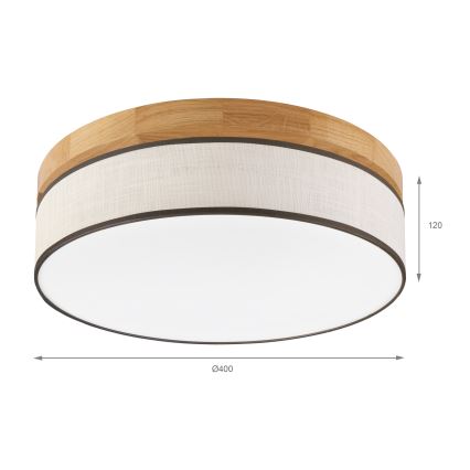 Brilagi - LED-laekattav valgusti BELLADONNA LED/36W/230V läbimõõt 40 cm kreem/ tamm